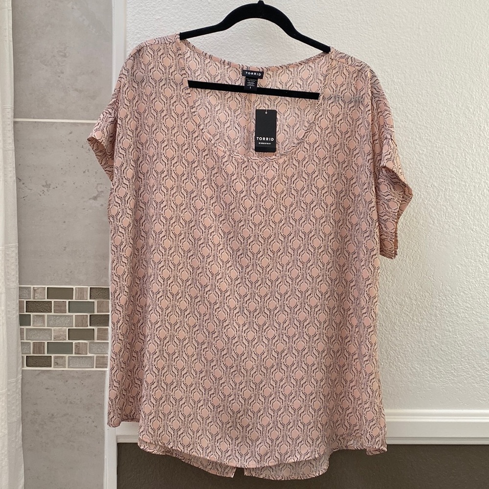 Torrid, Size 1 Blouse, Light Pink